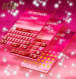 pink keyboard hearts glow