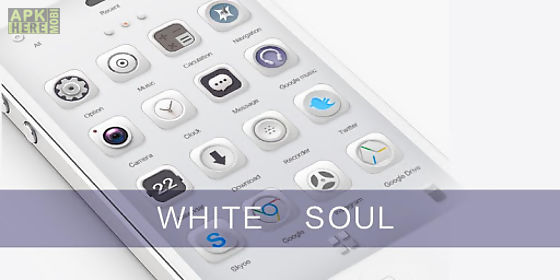 white soul go launcher theme