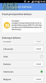 go sms pro indonesia language