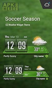soccer weather clock widget