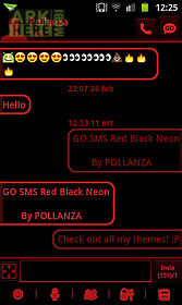 go sms theme dark red black