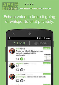 voice: chat & share locally!
