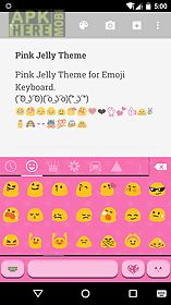 pink jelly emoji keyboard skin