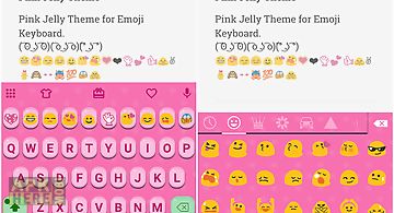 Pink jelly emoji keyboard skin