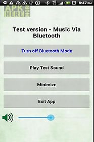 test music via bluetooth