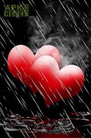 rain on red hearts live wallpa