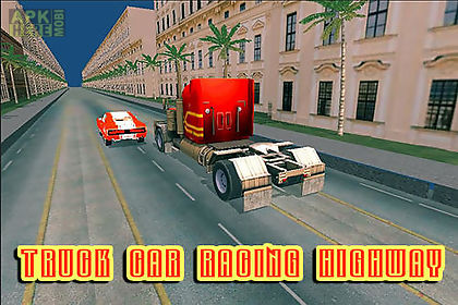 truck car racing highway