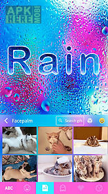 rain emoji kika keyboard theme
