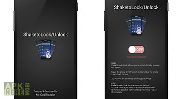Shake to lock/unlock