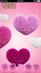 fluffy heart pink love theme