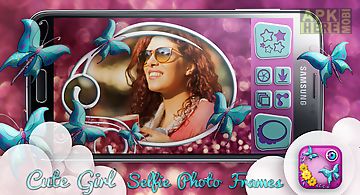 Cute girl selfie photo frames