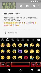 red snake emoji keyboard theme
