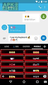 red snake emoji keyboard theme