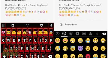 Red snake emoji keyboard theme