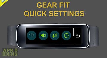 Gear fit quick settings