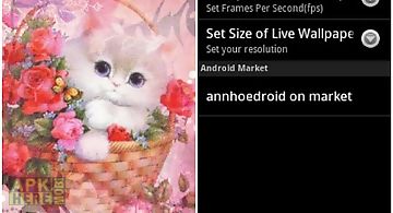 Cat in floral basket live wall