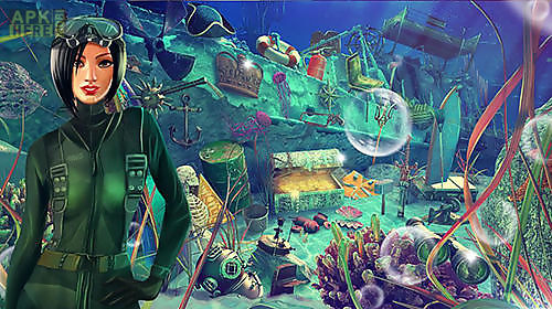 hidden objects: submarine monster. seek and find