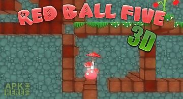 Red ball five 3d