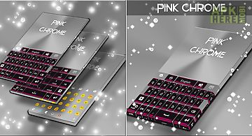Pink chrome keyboard theme