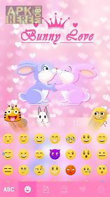 bunny love emoji keyboardtheme