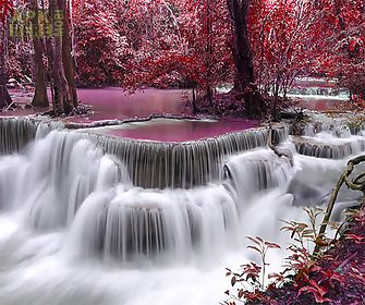 purple waterfall wallpaper