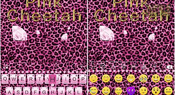 Pink cheetah emoji keyboard