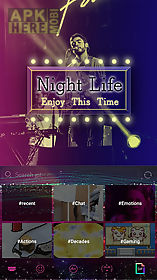 nightlife kika keyboard theme