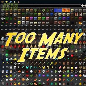 too many items mod mcpe guide