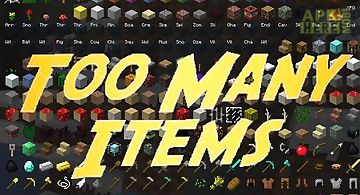 Too many items mod mcpe guide