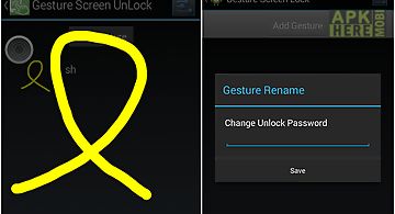 Gesture screen unlock