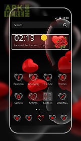 red love heart theme