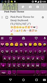 pink punk emoji keyboard theme