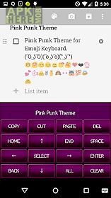 pink punk emoji keyboard theme