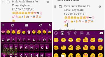 Pink punk emoji keyboard theme