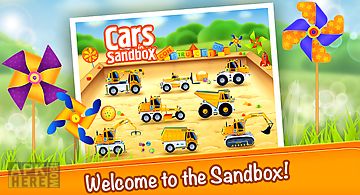 Cars in sandbox (app 4 kids)