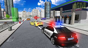 Police car driver city
