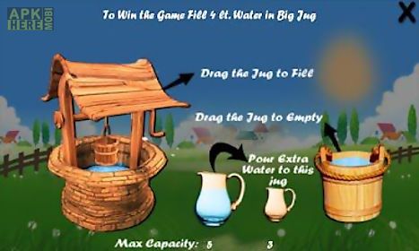 water jug puzzle fun game