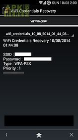 wifi credentials recovery★root