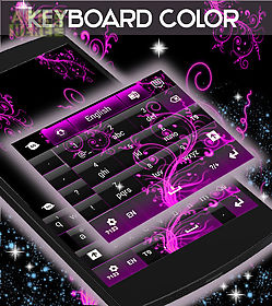 color keyboard neon pink