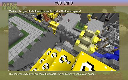 lucky gold blocks for mcpe