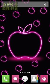 apple neon wallpaper - free