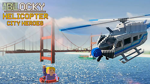 blocky helicopter city heroes