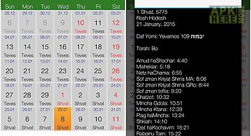 Jewish calendar - simple luach