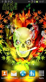 skull smoke weed parallax lwp live wallpaper