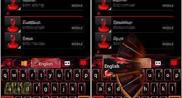 Red flame go keyboard theme