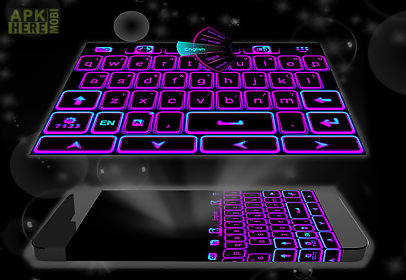 color keyboard neon purple
