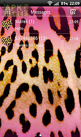 pink leopard theme for go sms