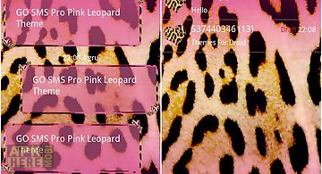 Pink leopard theme for go sms