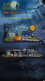 halloween weather widget theme