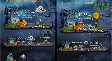 Halloween weather widget theme